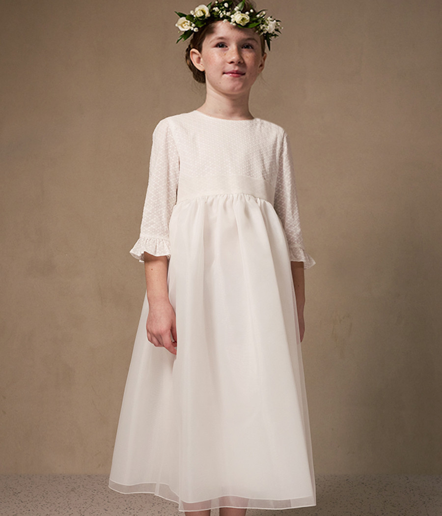 Sukienka komunijna z bawełnianą górą Wiktoria - minimi