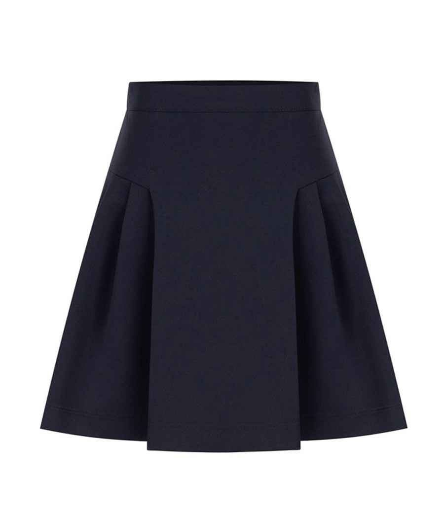 Spódniczka szkolna granatowa z zakładkami dla dziewczynki - minimi