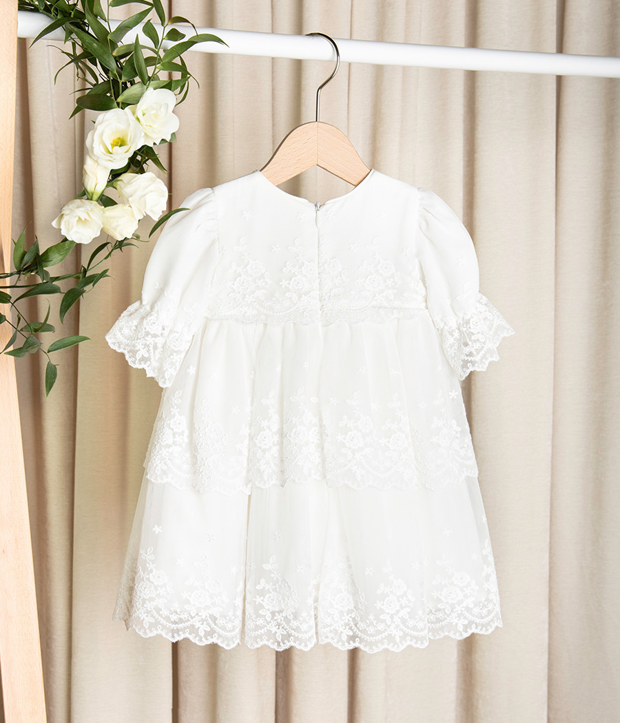 Sukienka do chrztu koronkowa premium Łucja - minimi