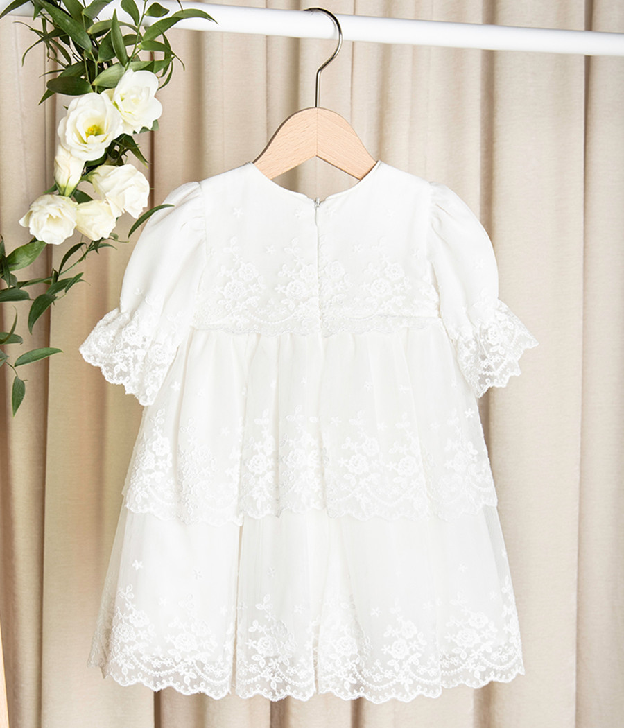 Sukienka do chrztu koronkowa premium Łucja - minimi