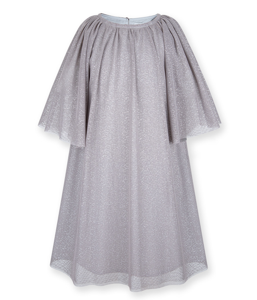 Sukienka błyszcząca z szerokim rękawem dla dziewczynki - minimi