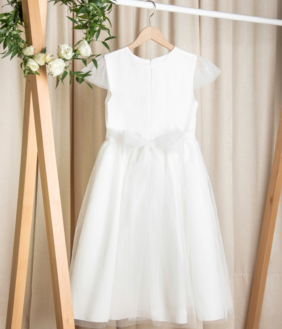 Sukienka po Komunii dla dziewczynki z cekinową aplikacją - minimi