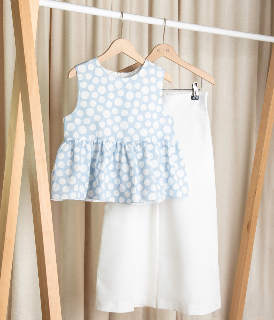 Naturalny komplet na wyjątkowe okazje dla dziewczynki - minimi