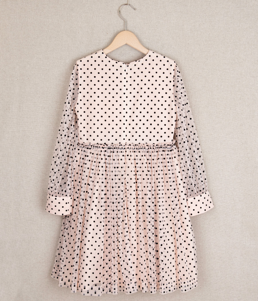 Sukienka elegancka tiulowa różowa dla dziewczynki - minimi