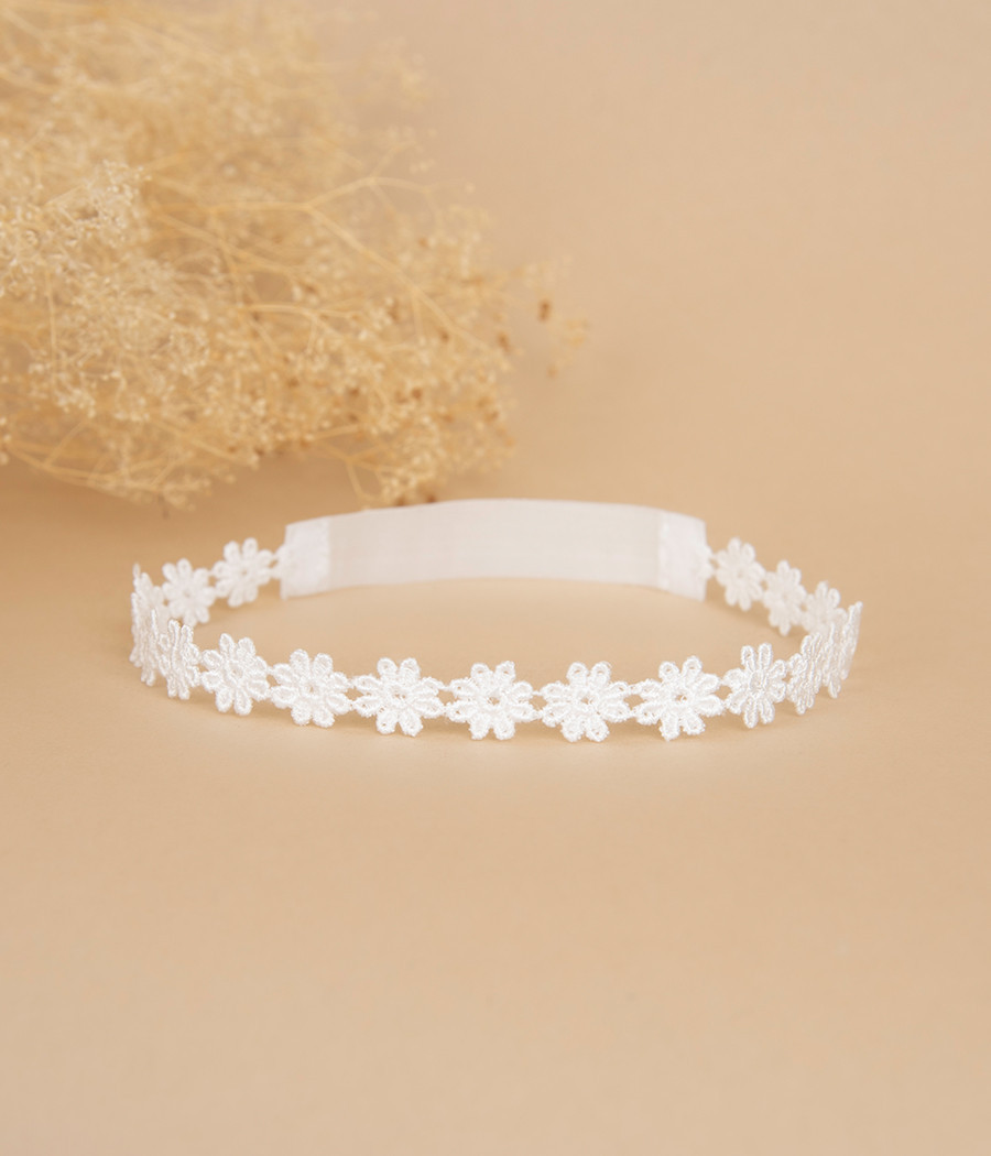 Opaska do chrztu koronkowa bawełniana  - minimi