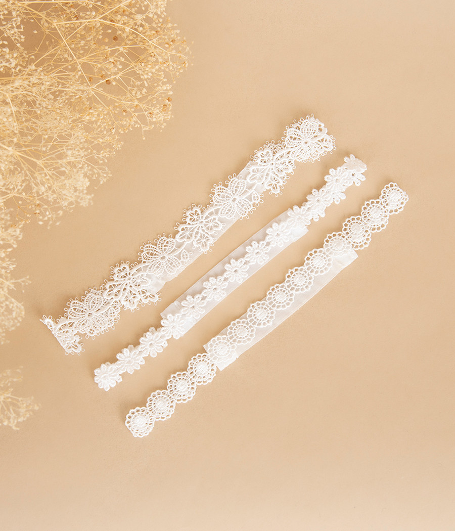 Opaska do chrztu koronkowa bawełniana  - minimi