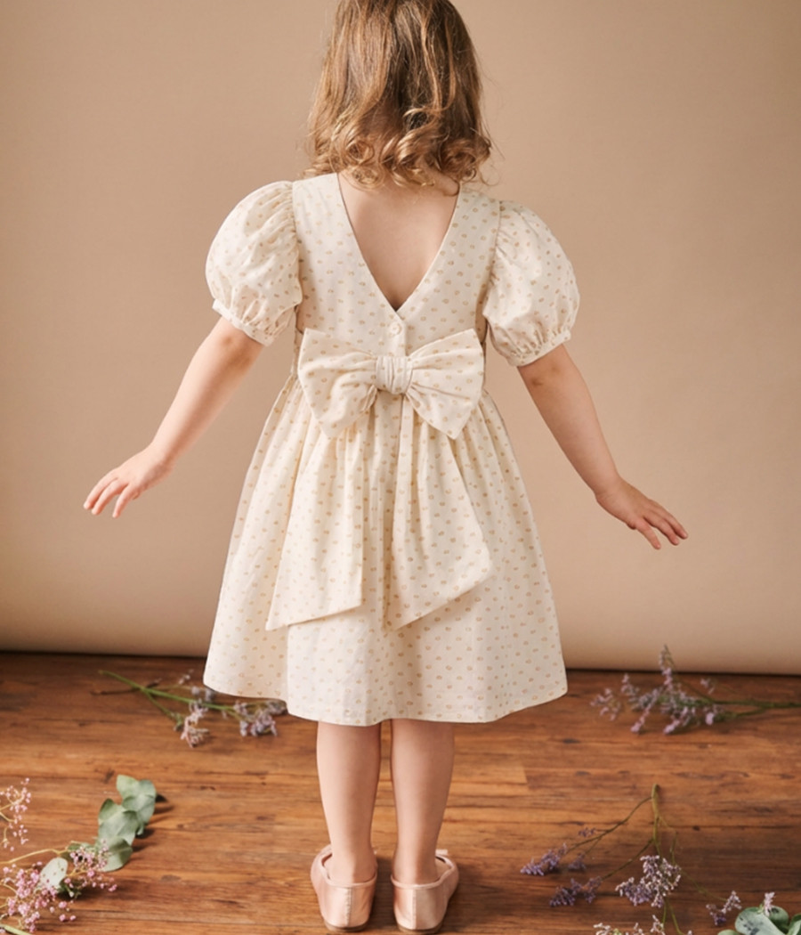 Sukienka dla dziewczynki na wyjątkowe okazje z kokardą - minimi
