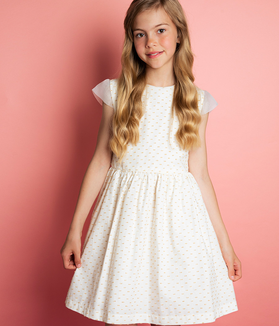 Sukienka dla dziewczynki na wyjątkowe okazje z kokardą - minimi