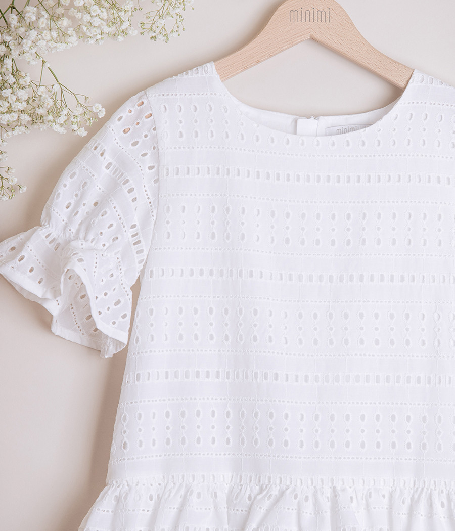 Sukienka bawełniana dla dziewczynki na wyjątkowe okazje - minimi