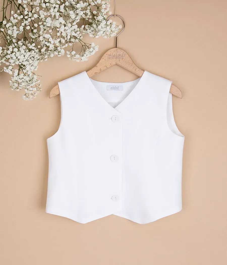 Komplet z kamizelką pokomunijny dla dziewczynki - minimi