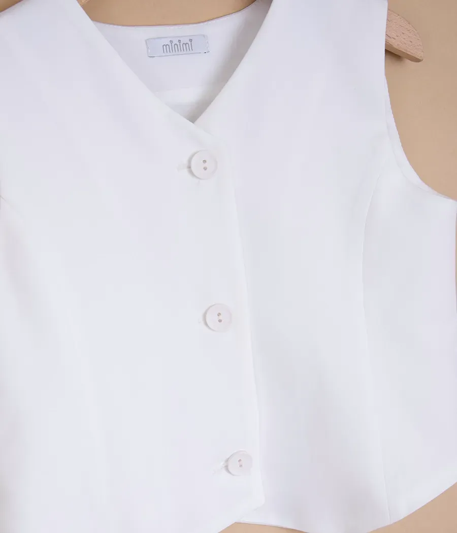 Komplet z kamizelką pokomunijny dla dziewczynki - minimi