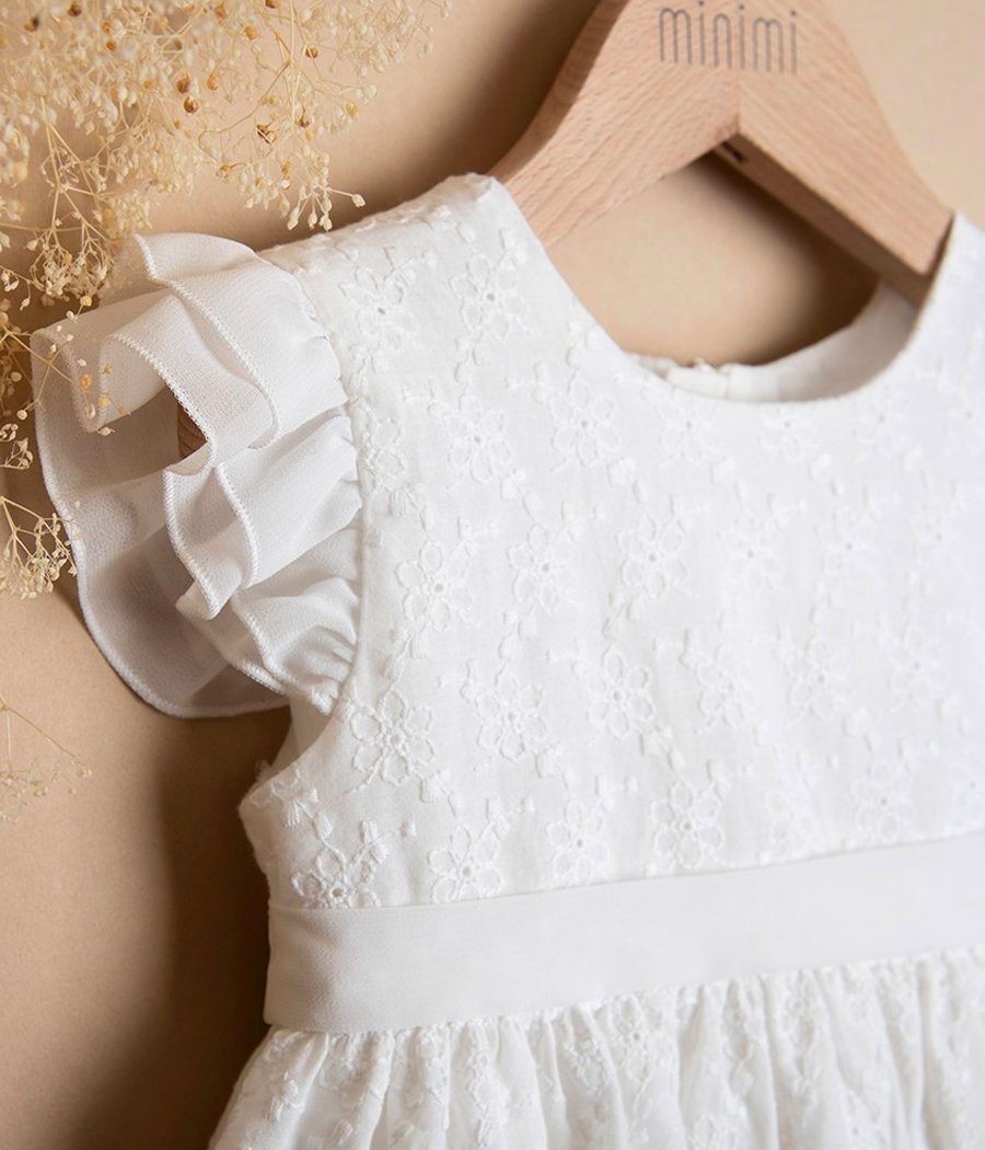 Sukienka niemowlęca elegancka z bawełny w kwiatuszki - minimi