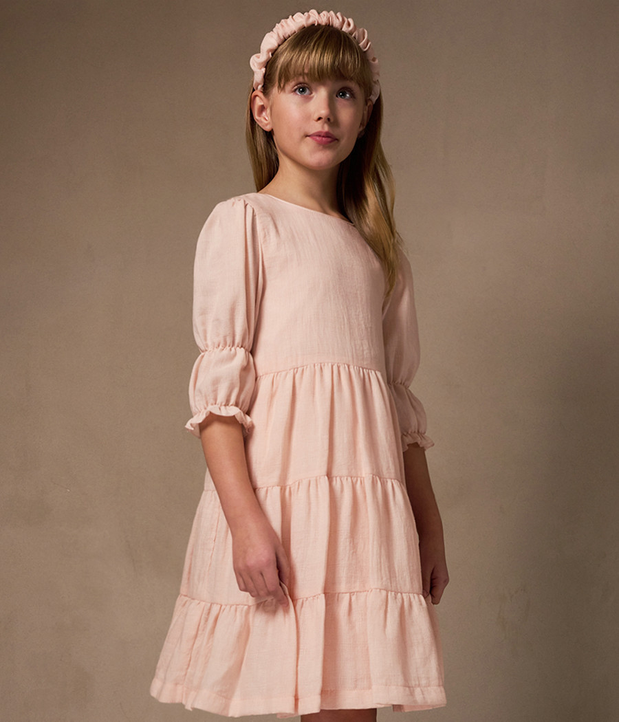 Sukienka na wyjątkowe okazje dla dziewczynki z falbankami - minimi