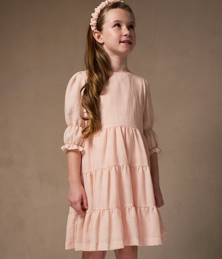 Sukienka na wyjątkowe okazje dla dziewczynki z falbankami - minimi