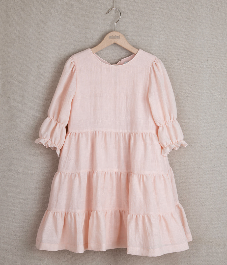 Sukienka na wyjątkowe okazje dla dziewczynki z falbankami - minimi