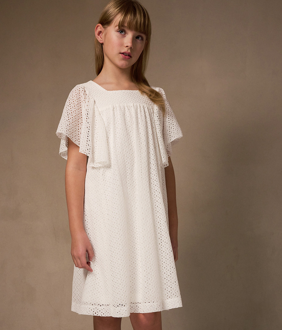 Sukienka dla dziewczynki na wyjątkowe okazje o luźnym fasonie - minimi