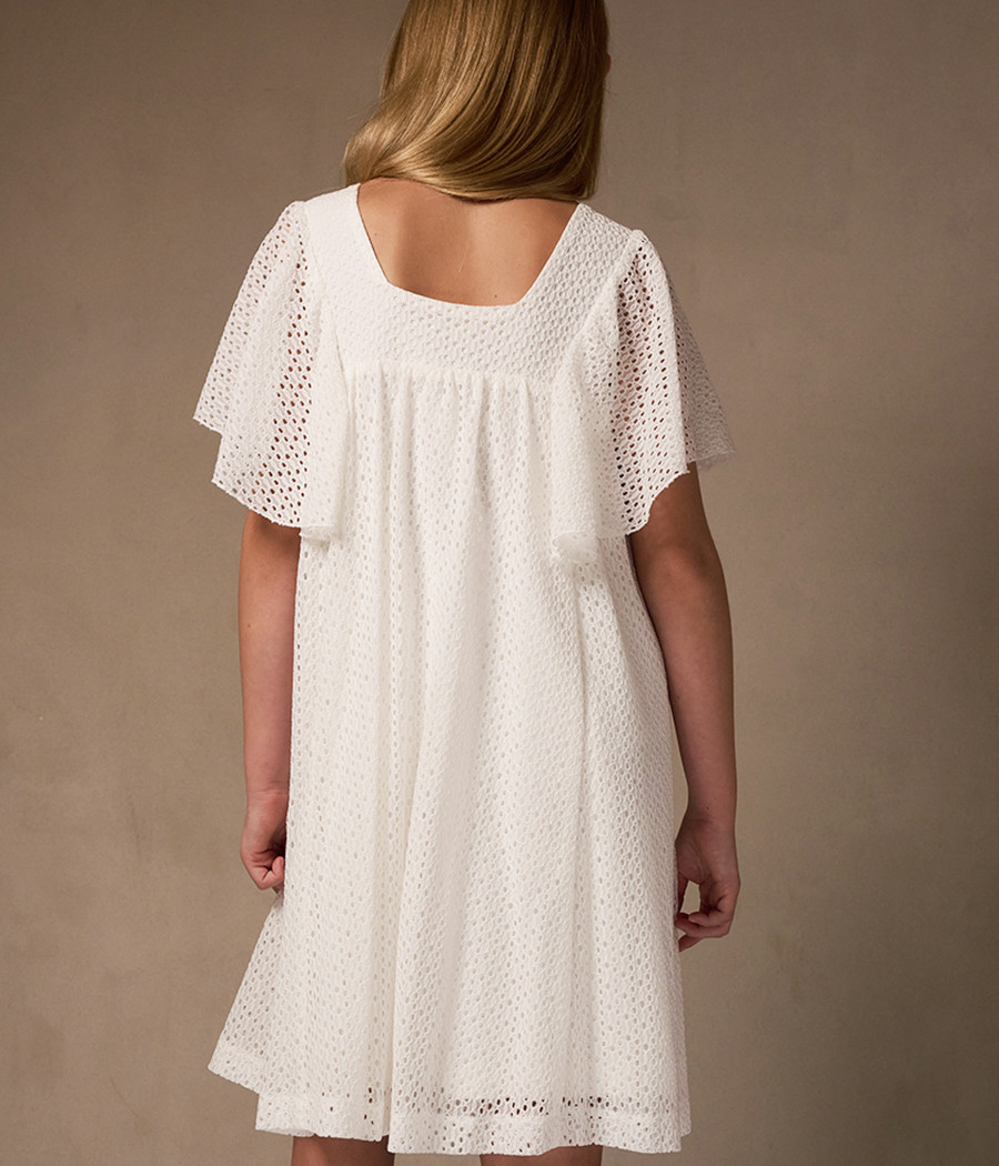 Sukienka dla dziewczynki na wyjątkowe okazje o luźnym fasonie - minimi