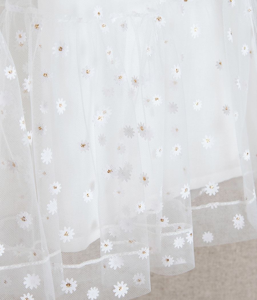 Sukienka tiulowa dla dziewczynki w stokrotki - minimi