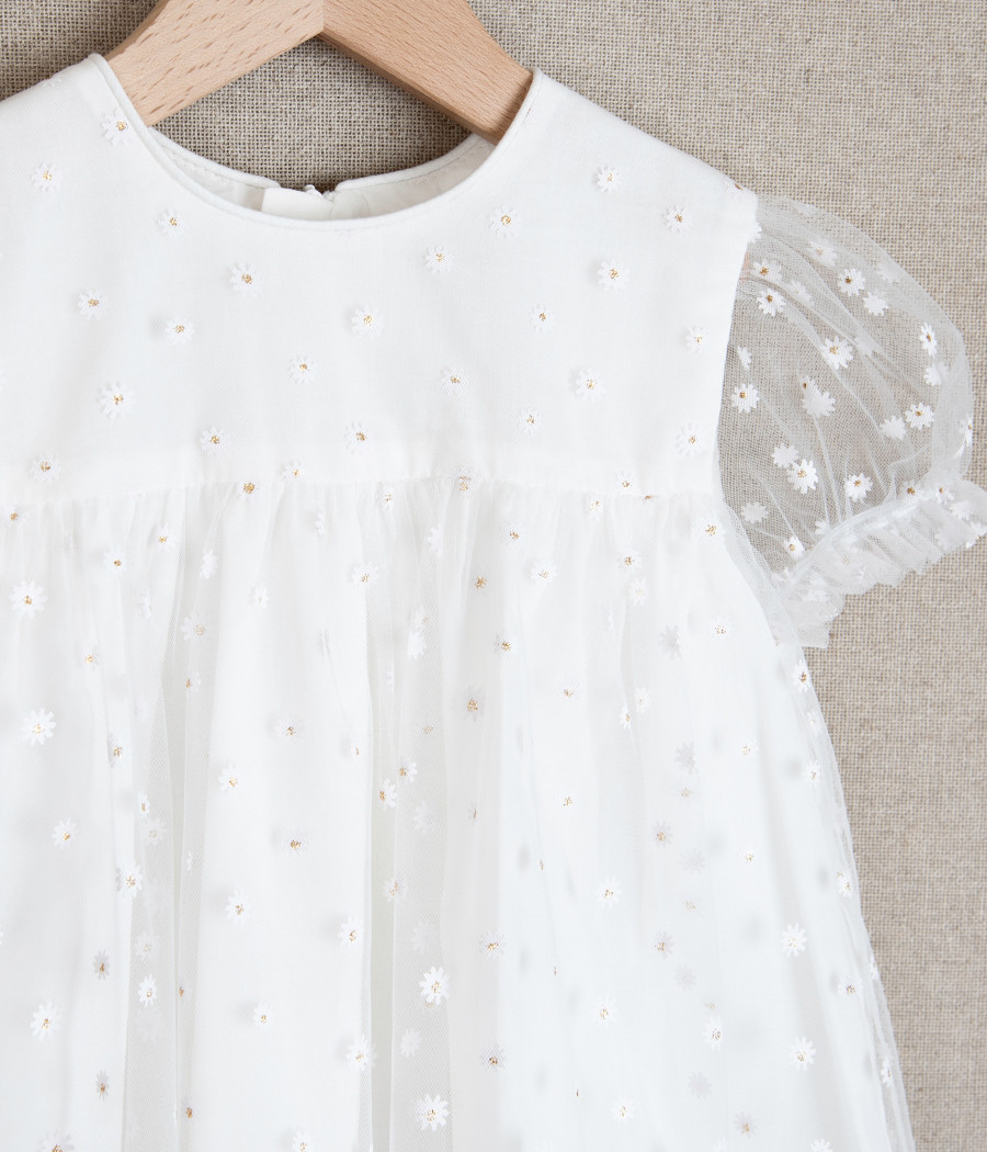 Sukienka tiulowa dla dziewczynki w stokrotki - minimi