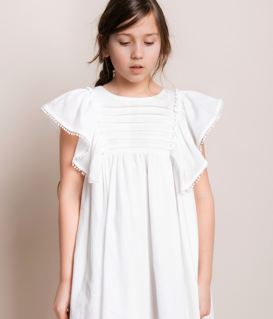 Sukienka bawełniana dla dziewczynki na wyjątkowe okazje - minimi