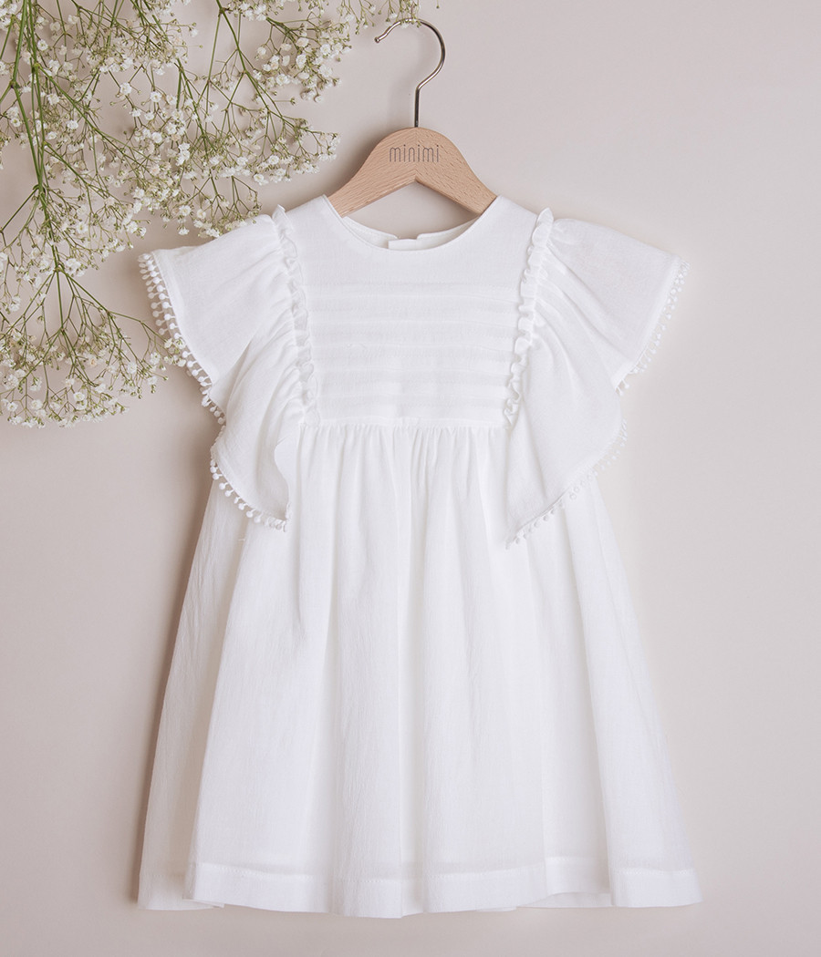 Sukienka bawełniana dla dziewczynki na wyjątkowe okazje - minimi