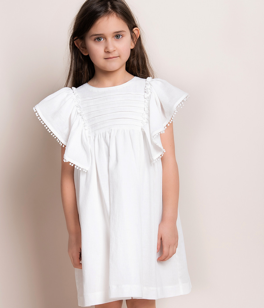 Sukienka bawełniana dla dziewczynki na wyjątkowe okazje - minimi