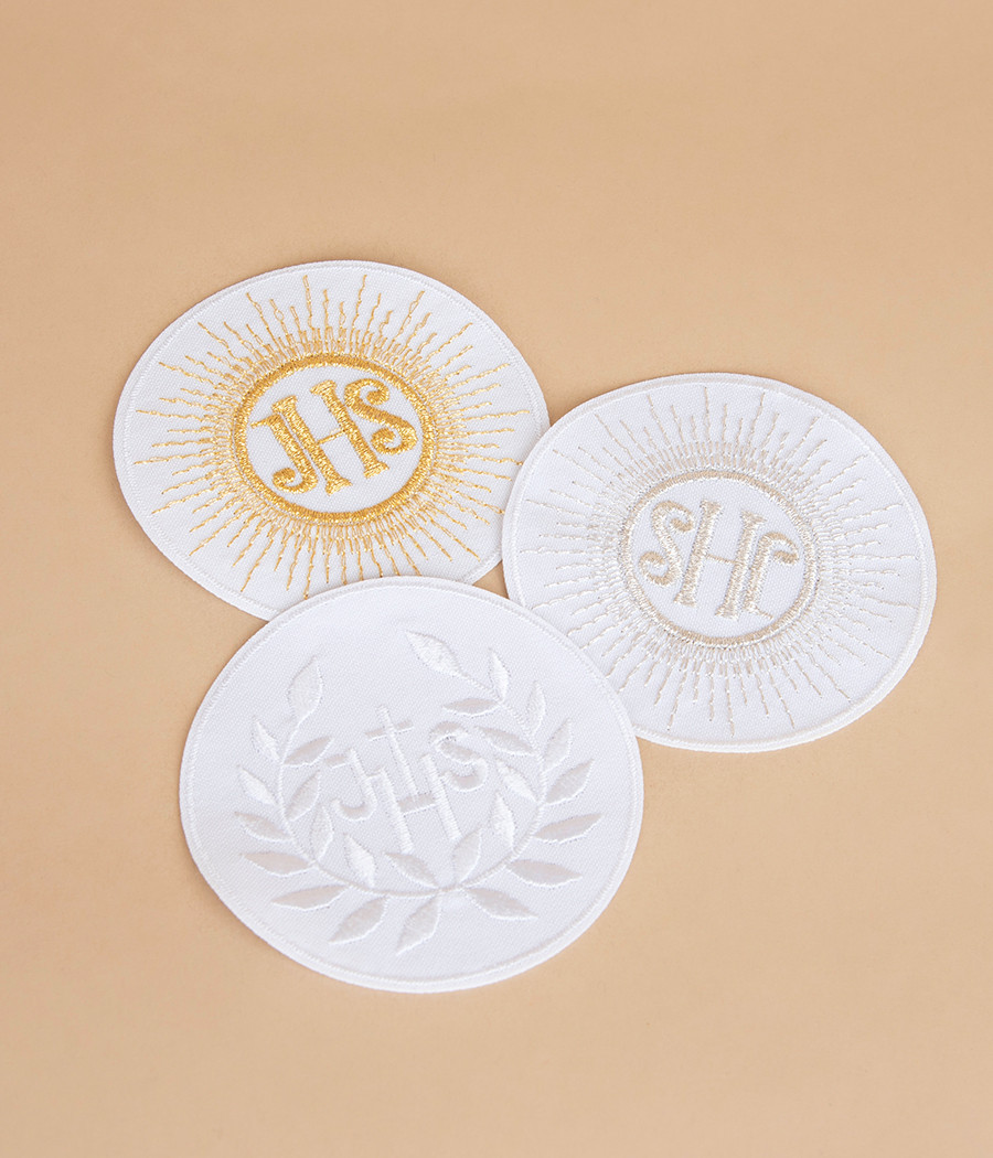 Naszywka hostia komunijna srebrna - minimi