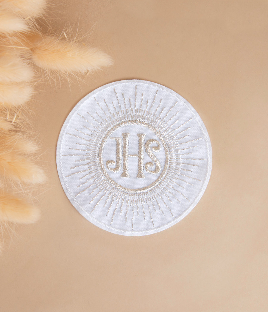 Naszywka hostia komunijna srebrna - minimi