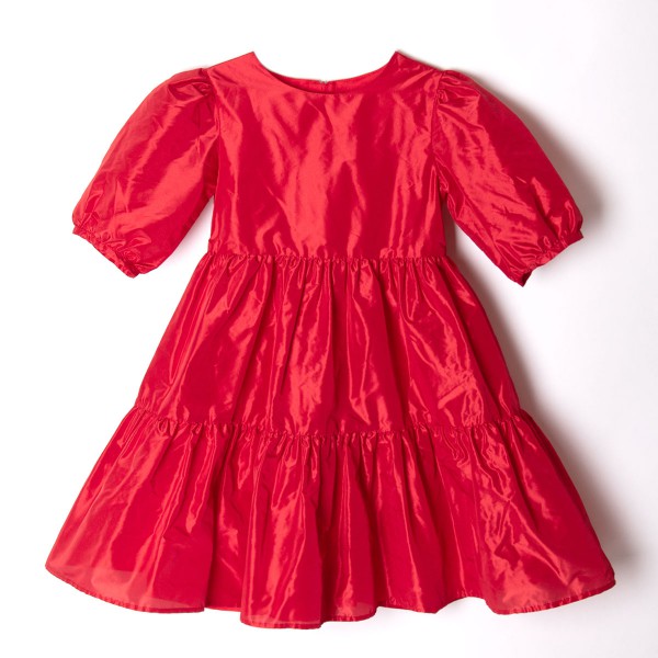 sukienka czerwona z tafty