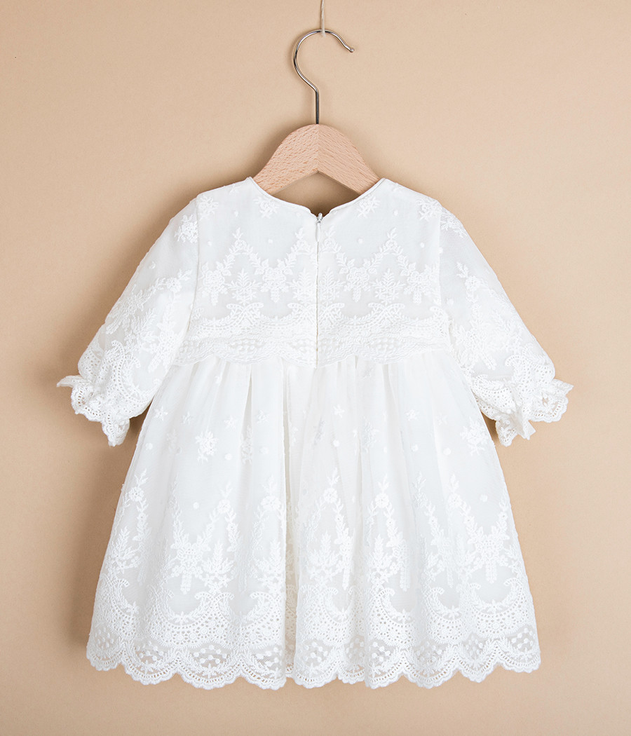Sukienka koronkowa premium do chrztu dla dziewczynki - minimi