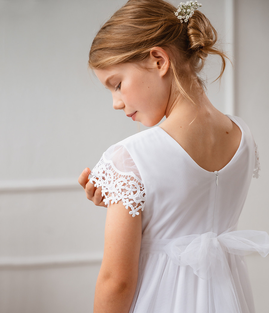 Sukienka komunijna koronkowa Bianka - minimi