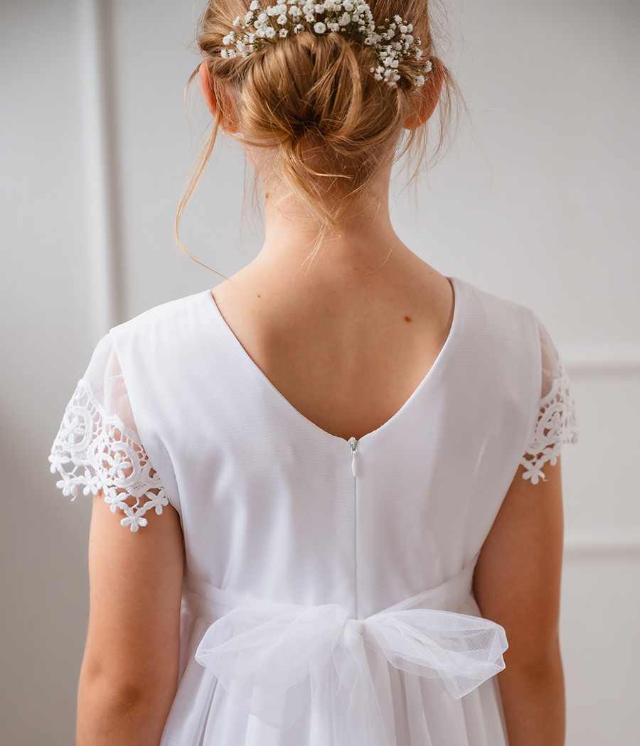 Sukienka komunijna koronkowa Bianka - minimi