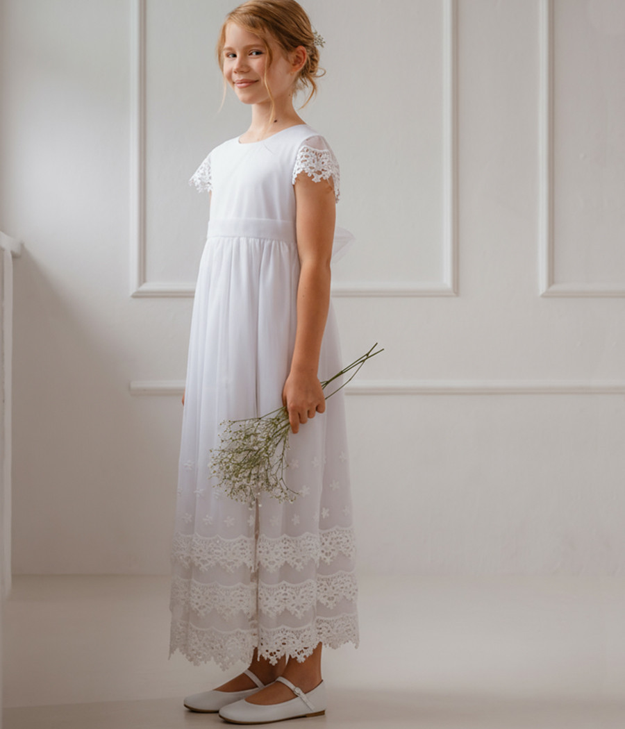 Sukienka komunijna koronkowa Bianka - minimi