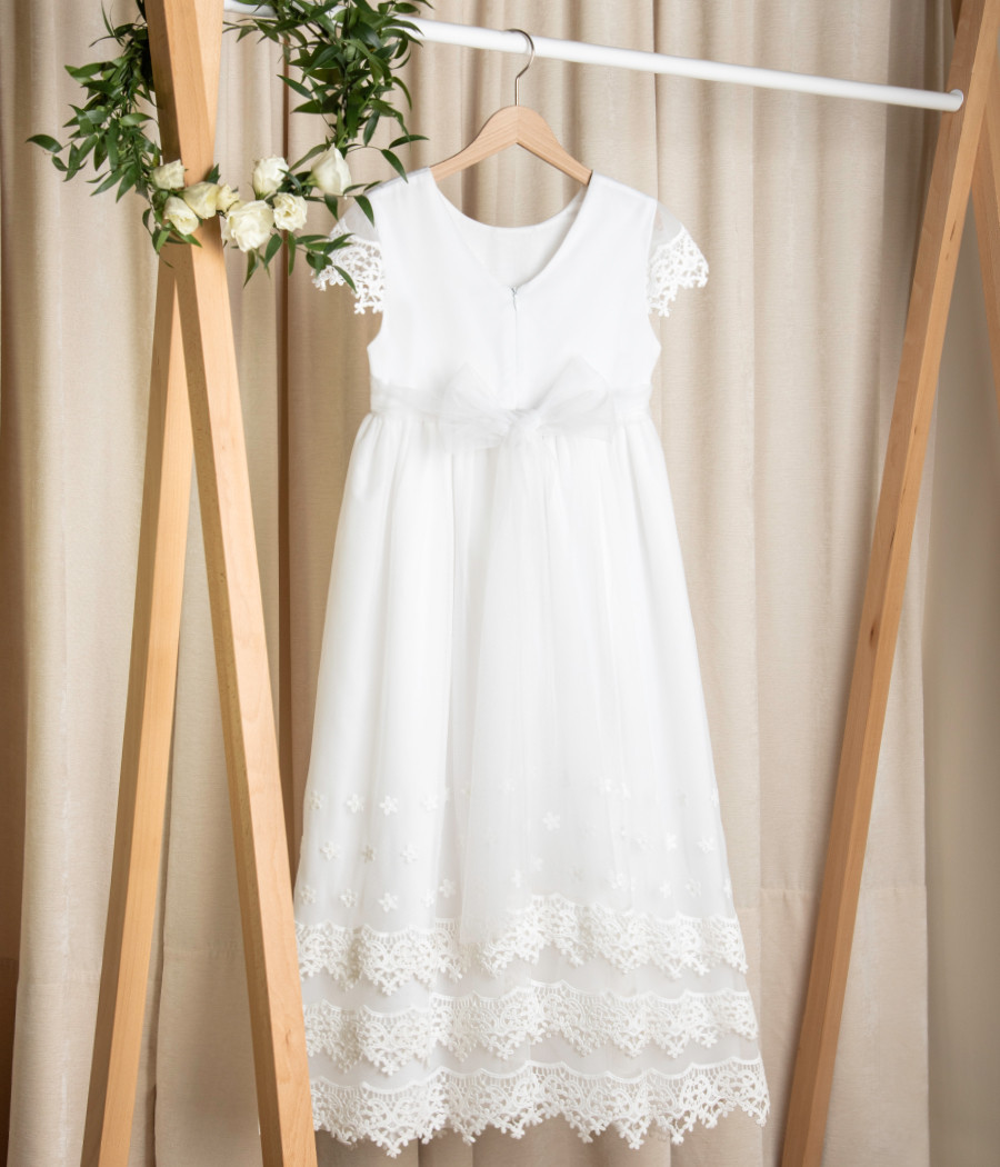 Sukienka komunijna koronkowa Bianka - minimi