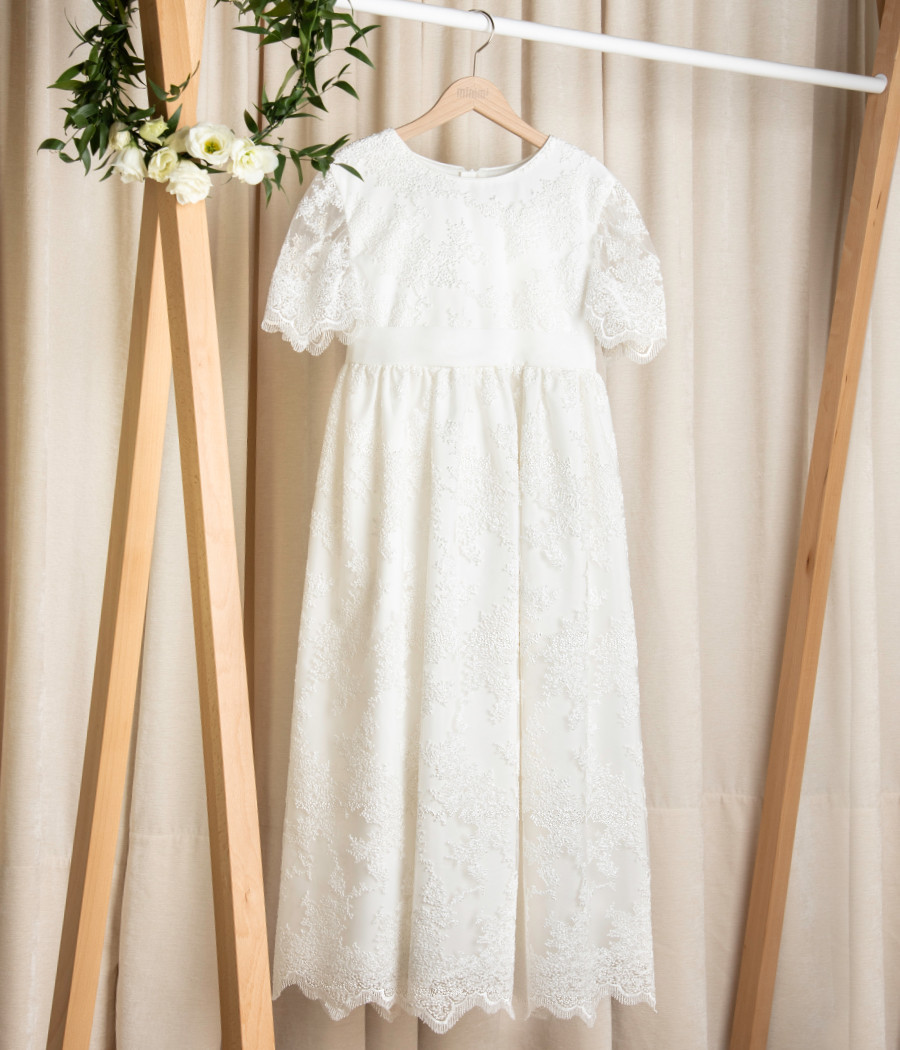 Sukienka komunijna z koronki Blanka - minimi