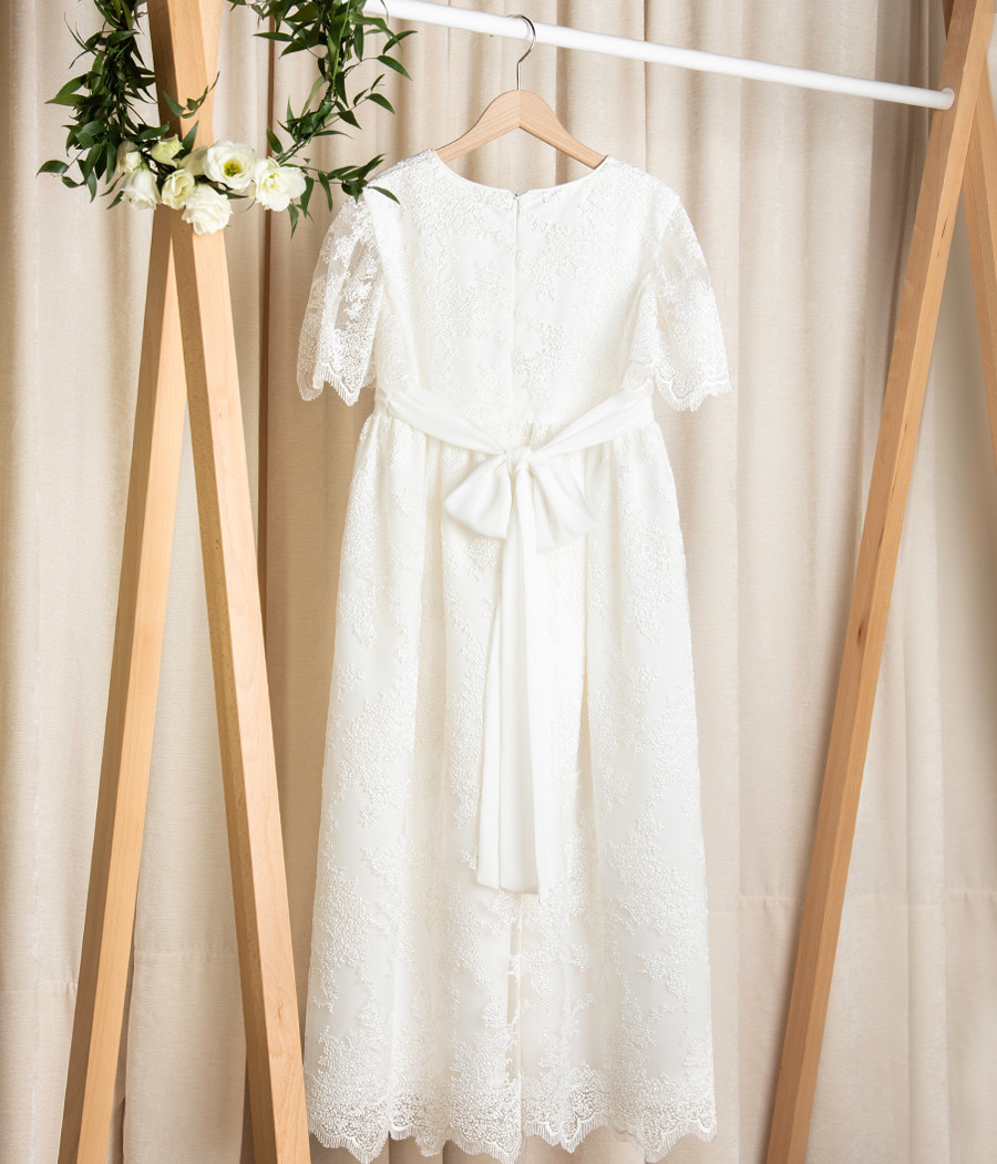 Sukienka komunijna z koronki Blanka - minimi