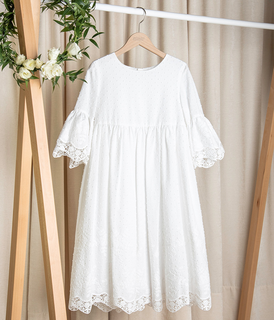 Sukienka bawełniana z koronką Hania