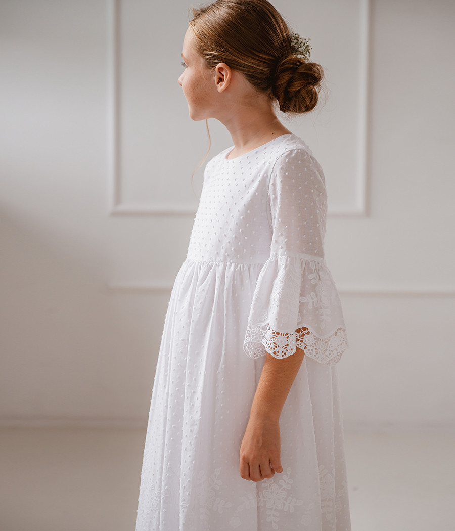 Sukienka bawełniana z koronką Hania