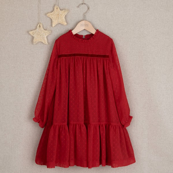 sukienka czerwona z aksamitką
