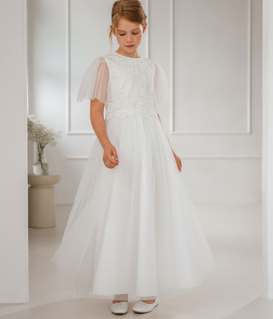 Sukienka komunijna koronkową górą Rozalia - minimi