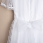 sukienka komunijna biała z szerokim rękawem