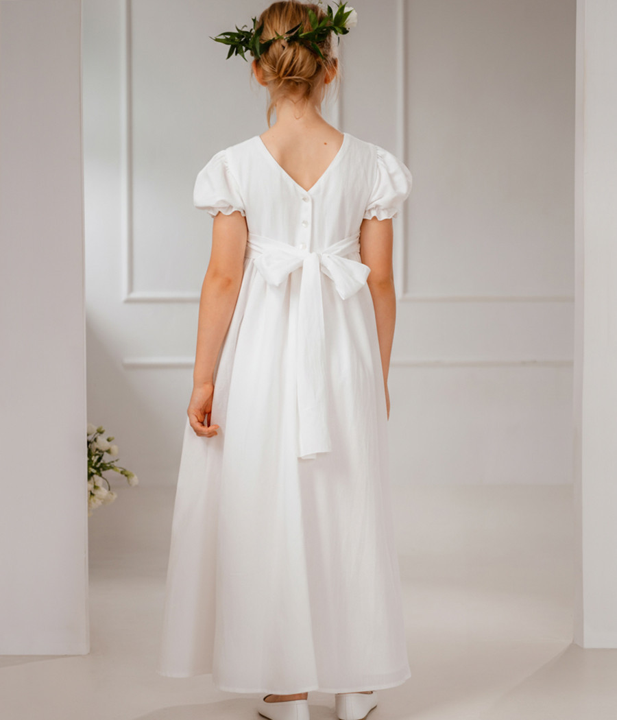 Naturalna sukienka komunijna Lila - minimi