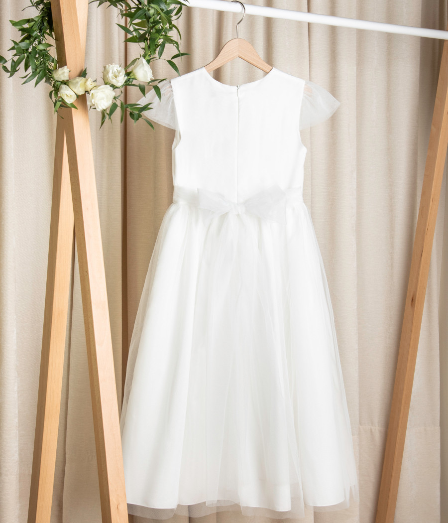 Sukienka komunijna z koronkową aplikacją Anastazja - minimi