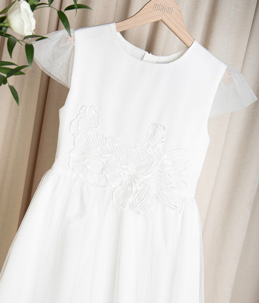 Sukienka komunijna z koronkową aplikacją Anastazja - minimi