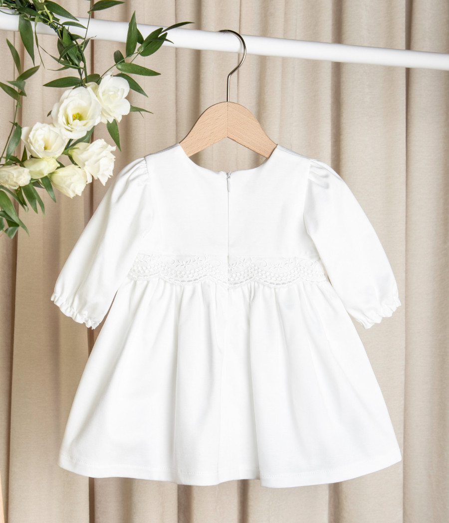 Sukienka bawełniana do chrztu dla dziewczynki Marcelina - minimi