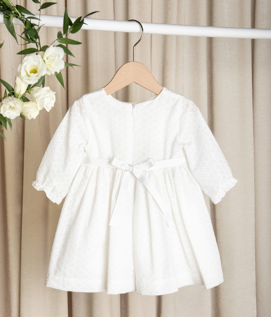 Sukienka do chrztu z ozdobnym haftem Felicja