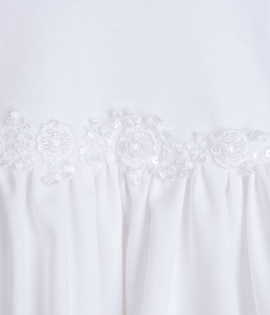 Sukienka bawełniana do chrztu dla dziewczynki Malwina  - minimi