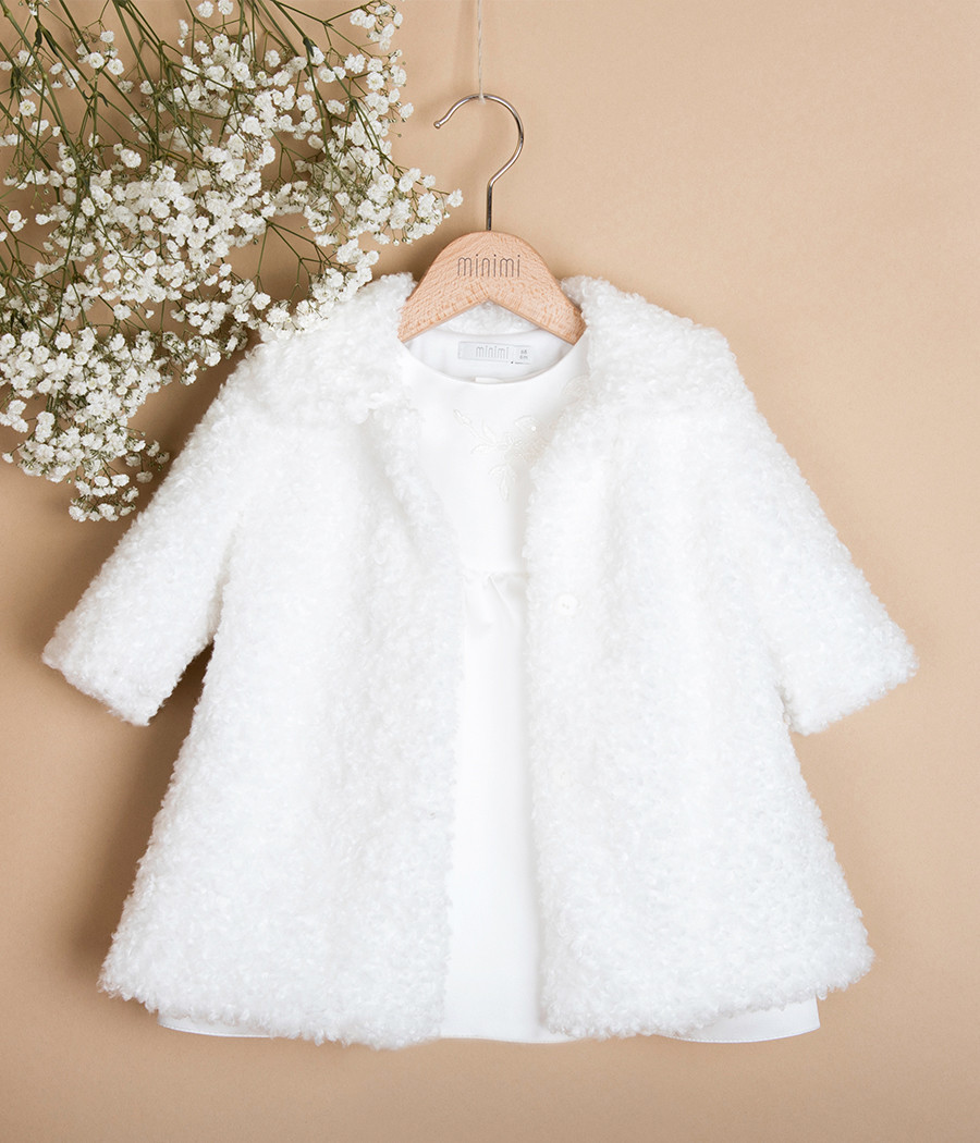 Płaszczyk do chrztu dla dziewczynki - minimi