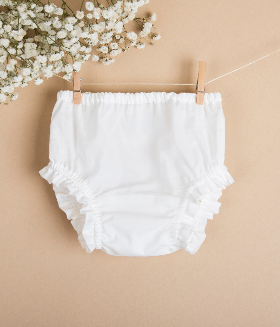 Bloomersy bawełniane śmietankowe dla dziewczynki - minimi