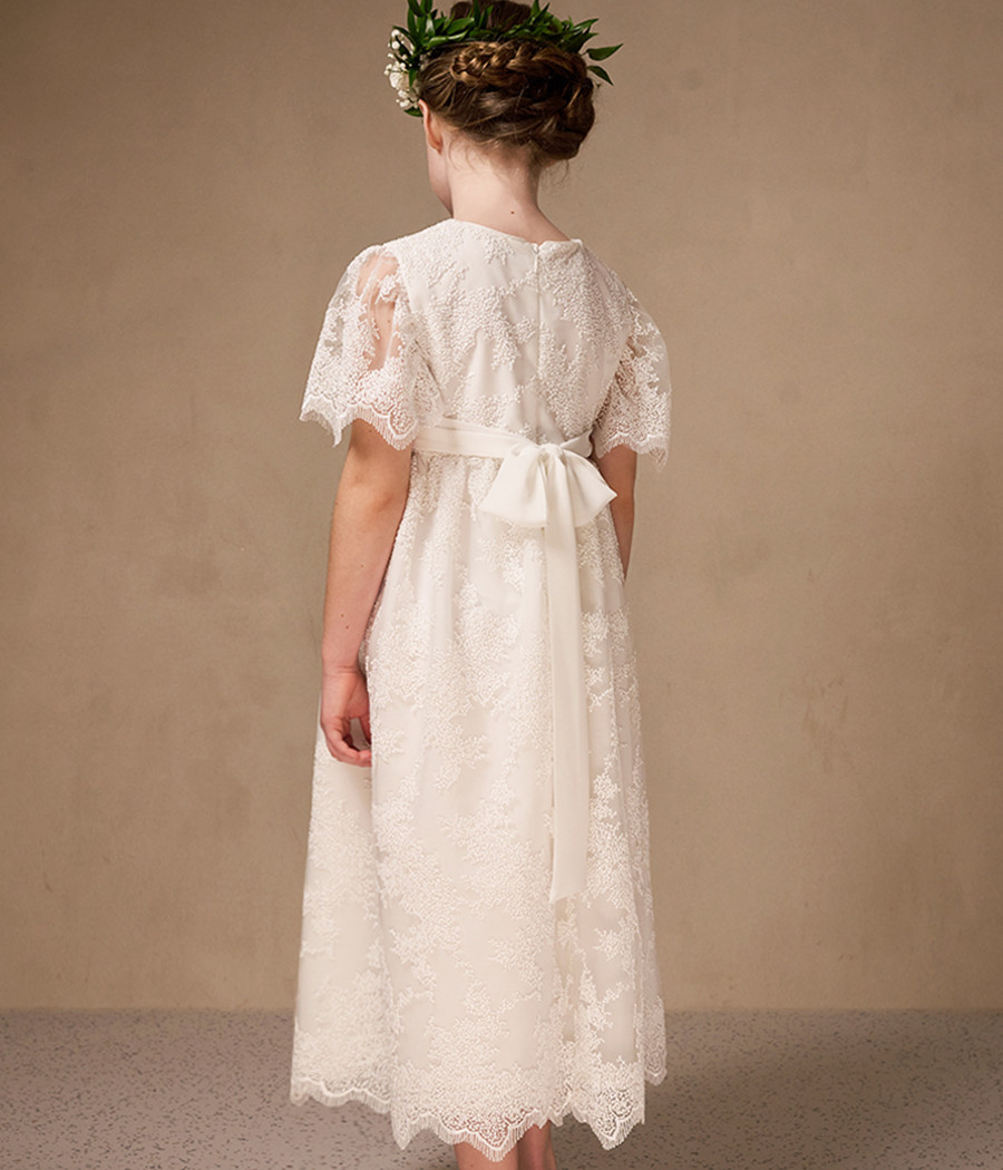 Sukienka komunijna z koronki Blanka - minimi